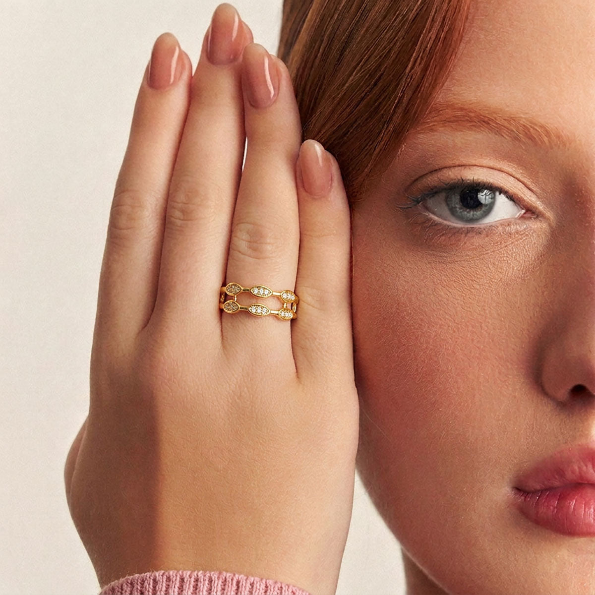 ANILLO ALLEGRA BAÑO EN ORO