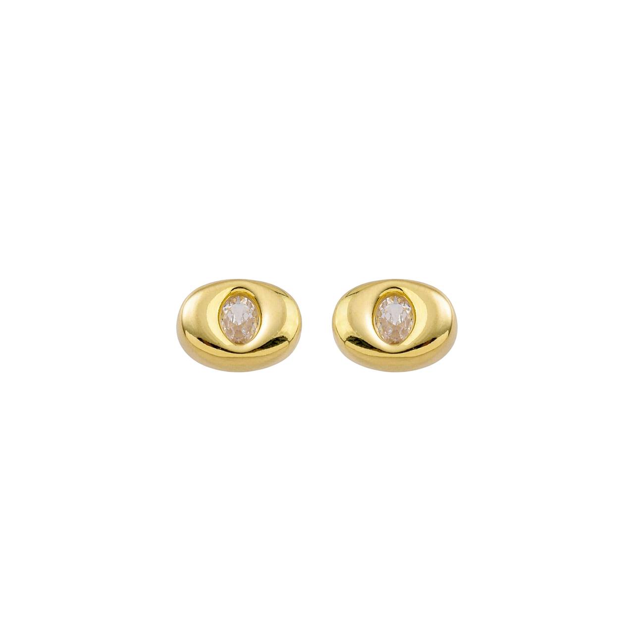 AROS LAURA BAÑO EN ORO Y ZIRCONIAS