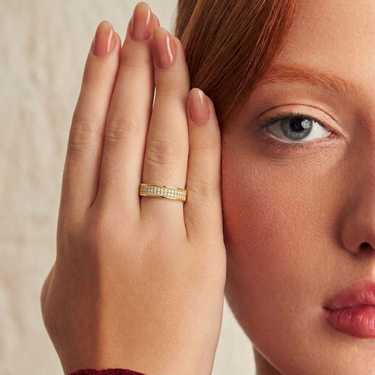 ANILLO JULIA BAÑO EN ORO