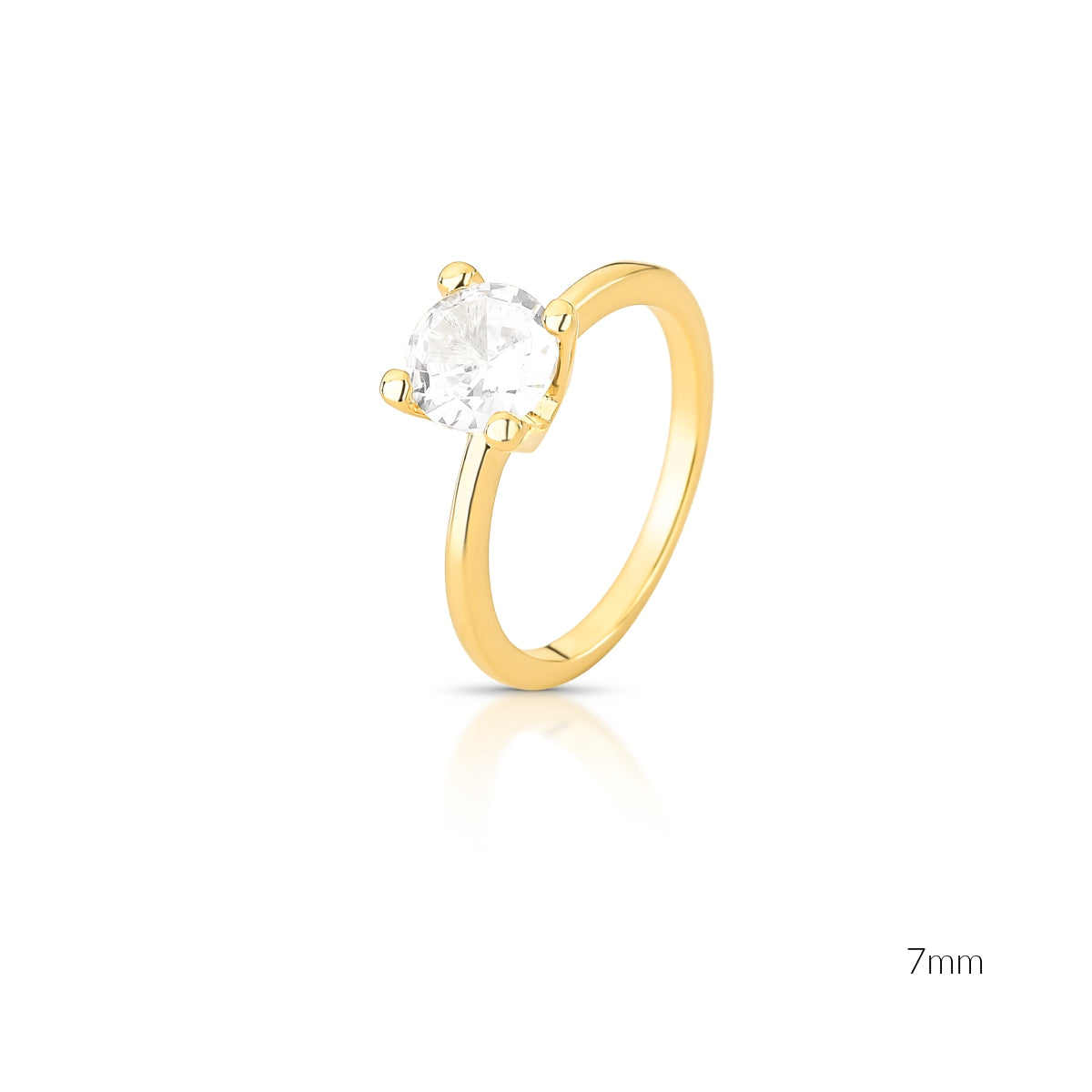 ANILLO SOLITARIO AMELIE BAÑO EN ORO