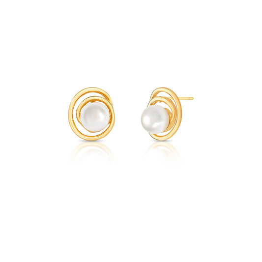 AROS PERLA BAÑO EN ORO