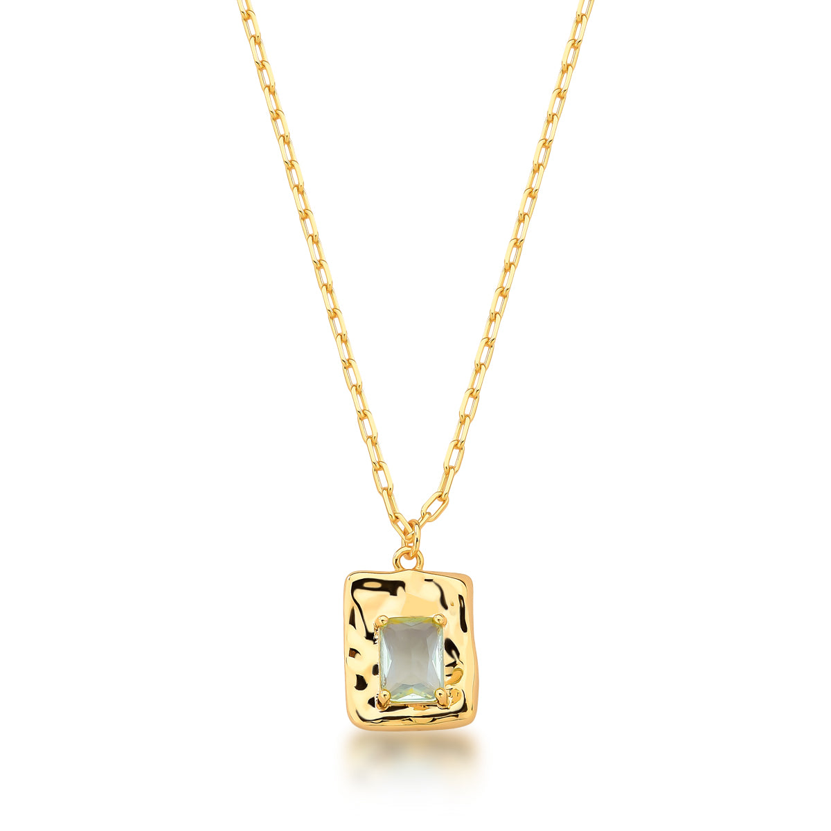 Collar rectangular con cristal Gaya
