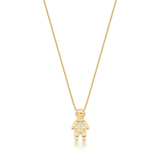 COLLAR HIJO BAÑO EN ORO