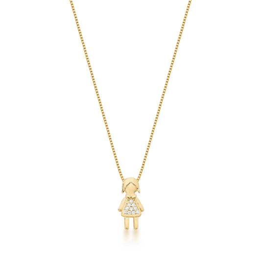 COLLAR HIJA BAÑO EN ORO