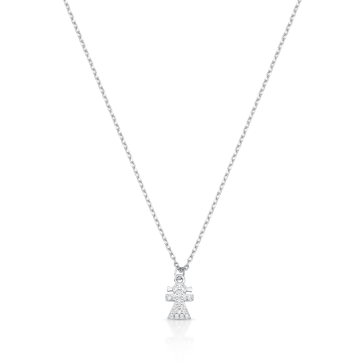 COLLAR HIJA EN PLATA Y ZIRCONIAS
